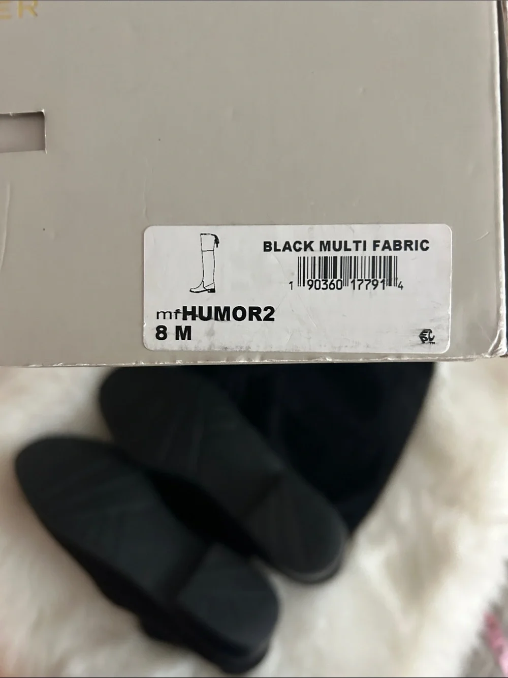 Marc Fisher Humor 2 over the knee, rounded toe, and rear tie detail size 8